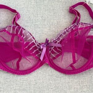 NWT FREYA pink sheer bra 32FF UK / 32 H US